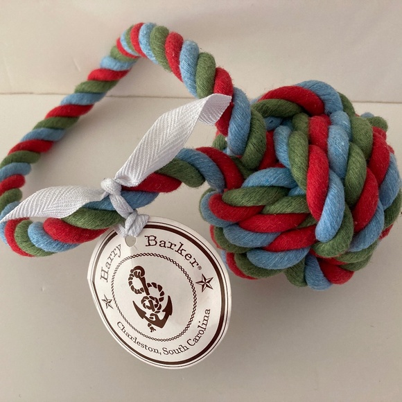 Harry Barker Dog Toys/Black Stuffed Dog/Rope Toy/Hemp Bone/ALL NEW/NEVER USED! - Picture 4 of 7